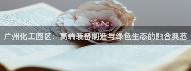 新城平台总代：广州化工园区：高端装备制造与绿色生态